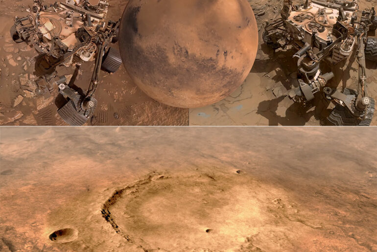 NASA Curiosity Perseverance Rover Mars Comparison