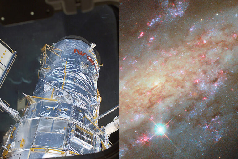 Hubble Space Telescope NGC 3137 Spiral Galaxy