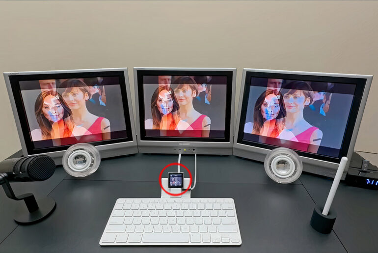 Apple iPod Nano Triple Screen Desk Workstation