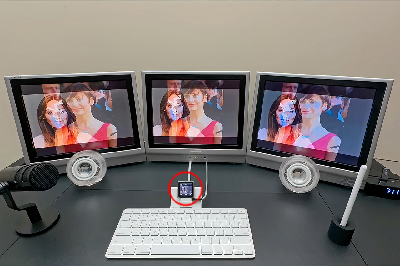 Apple iPod Nano Triple Screen Desk Workstation