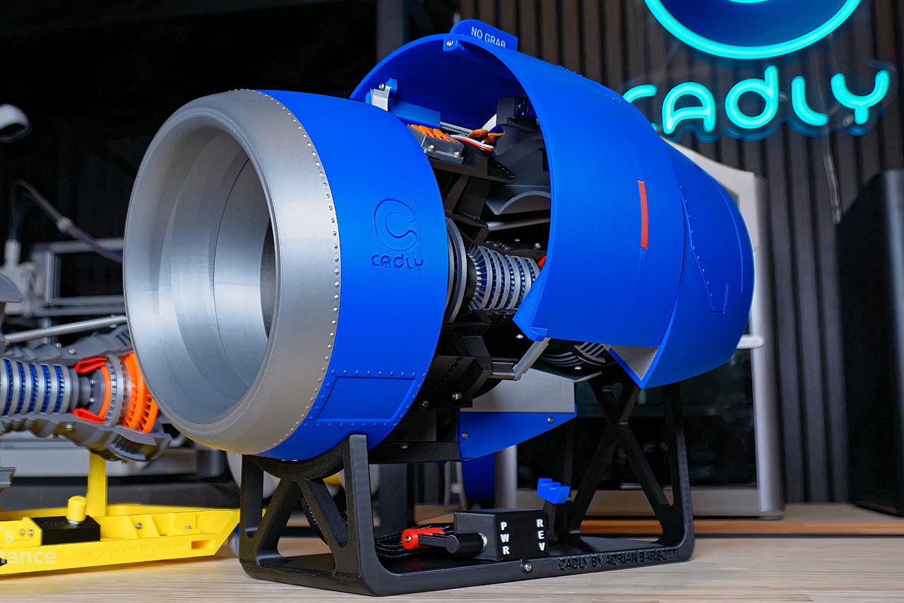 3D-Printed Electric Turbofan Model
