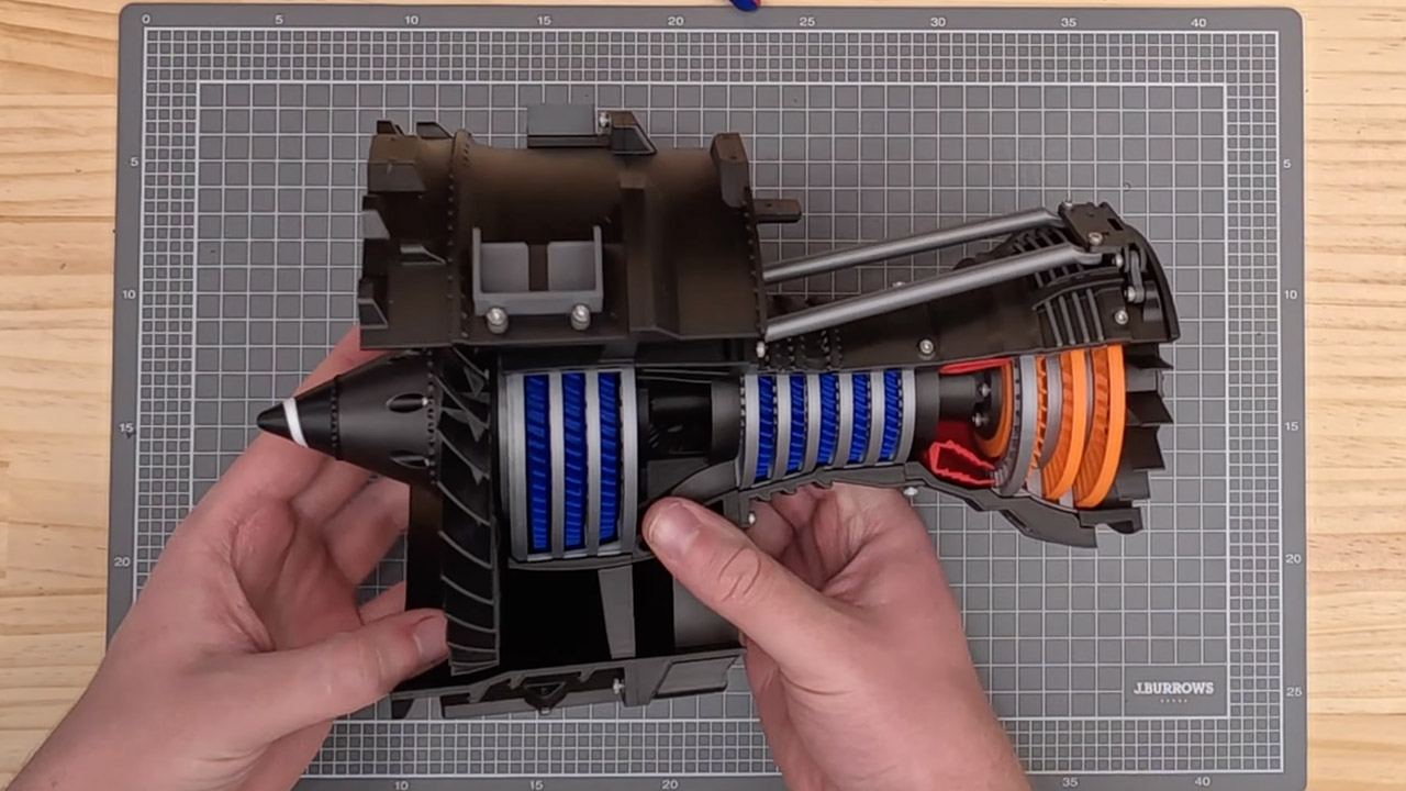 3D-Printed Electric Turbofan Model