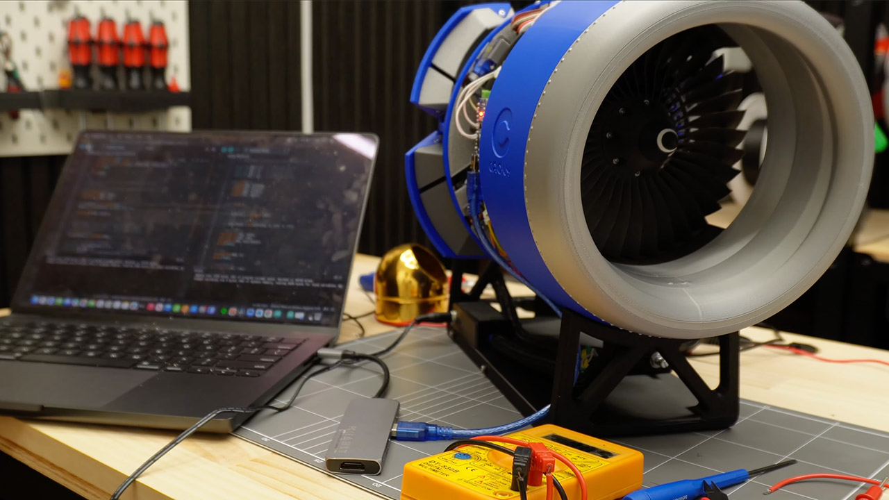 3D-Printed Electric Turbofan Model