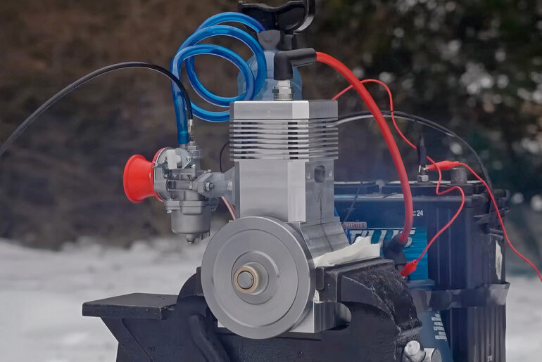 Homemade DIY Billet Aluminum Two-Stroke Engine