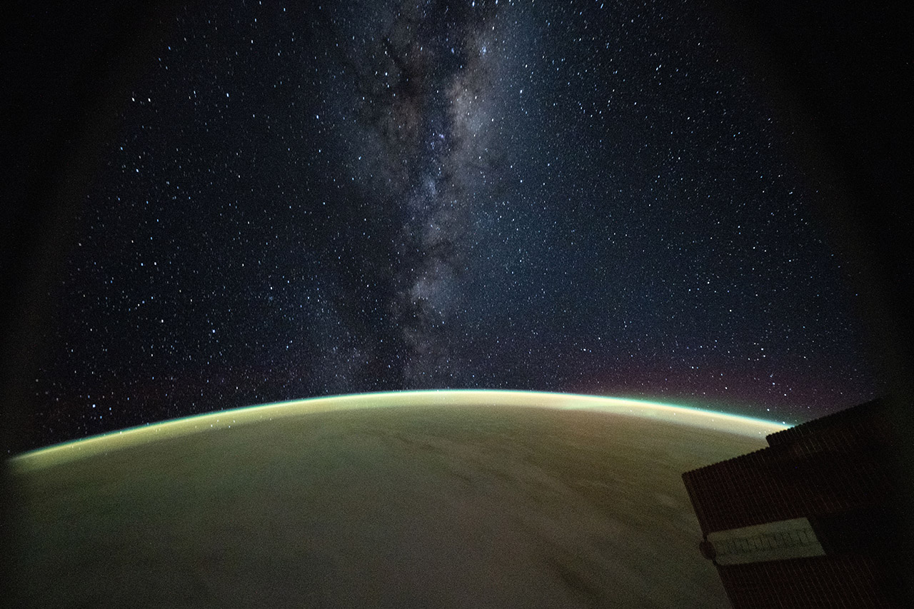 NASA Chris William Earth Airglow ISS Orbit