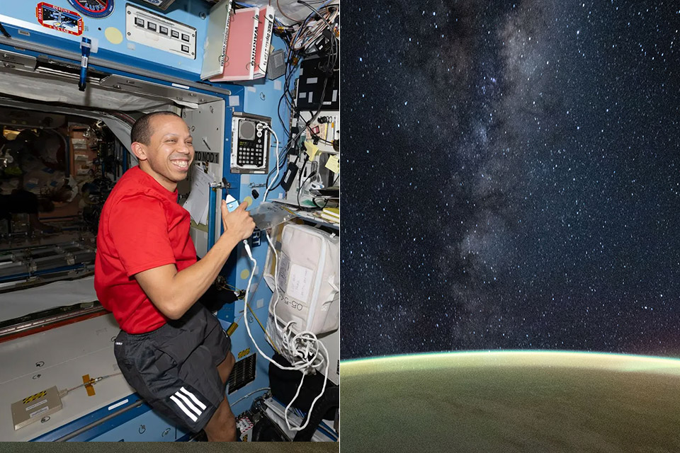 NASA Chris William Earth Airglow ISS Orbit