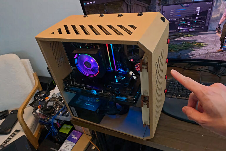 Over-Engineered DIY Cardboard PC Case