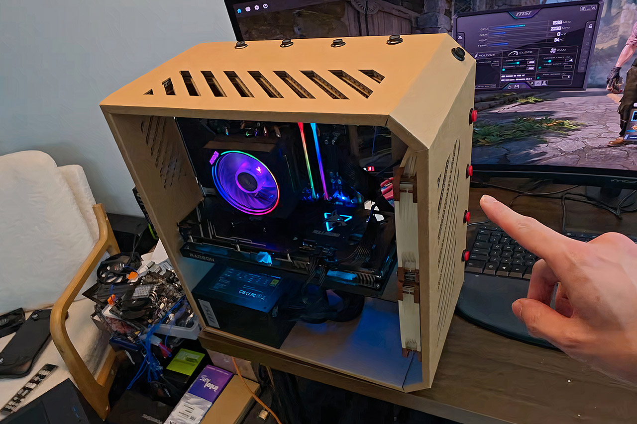 Over-Engineered DIY Cardboard PC Case