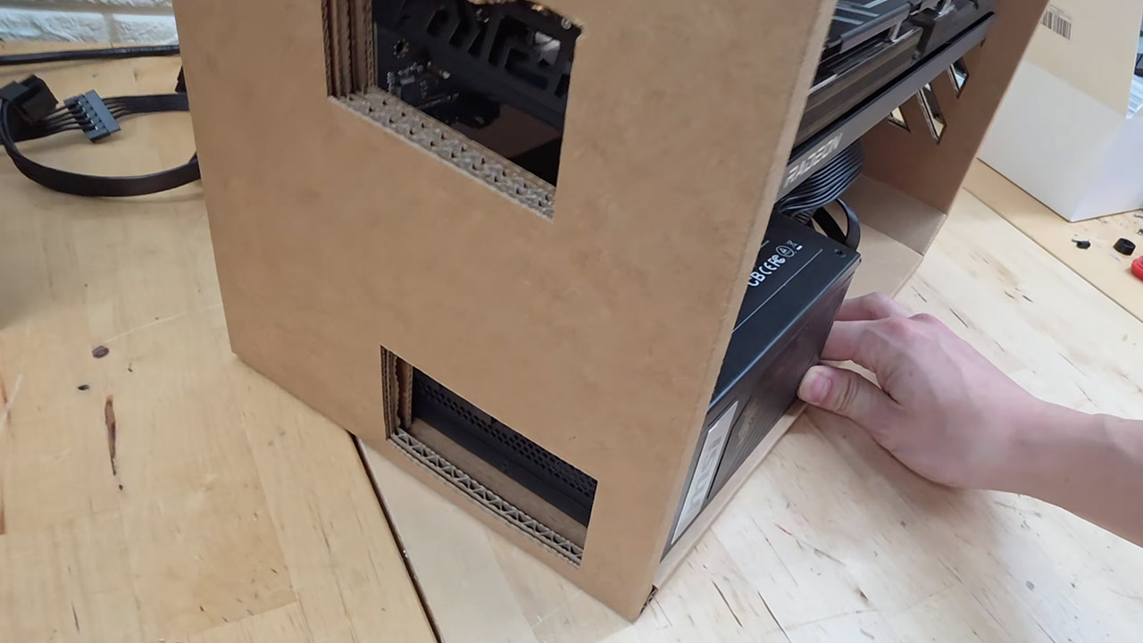 Over-Engineered DIY Cardboard PC Case