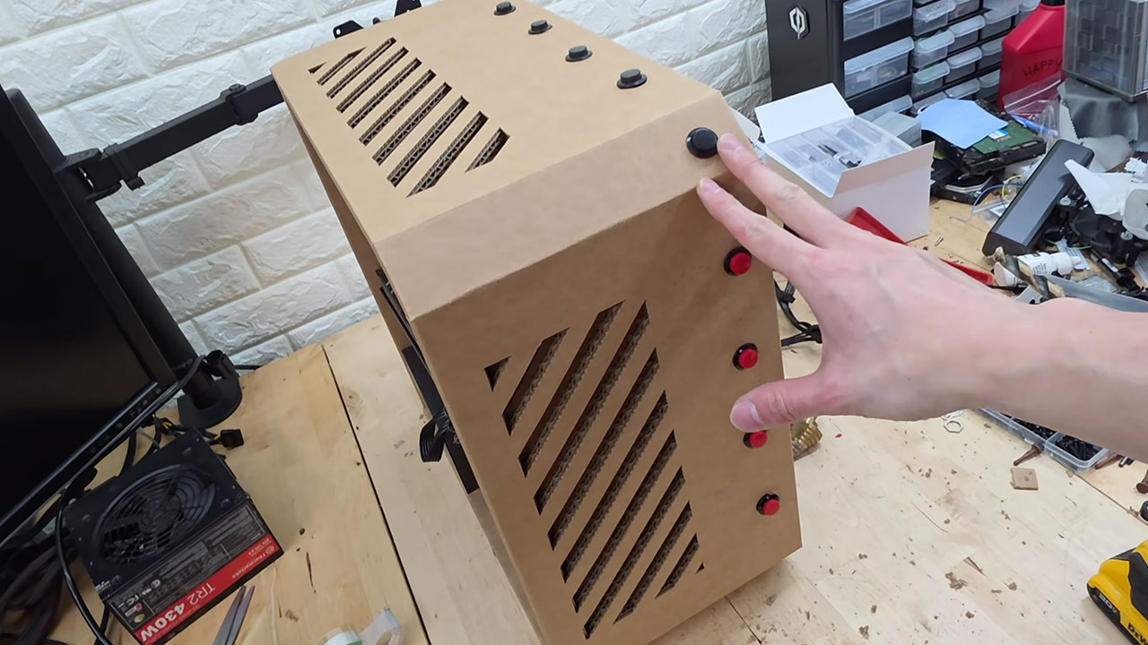 Over-Engineered DIY Cardboard PC Case