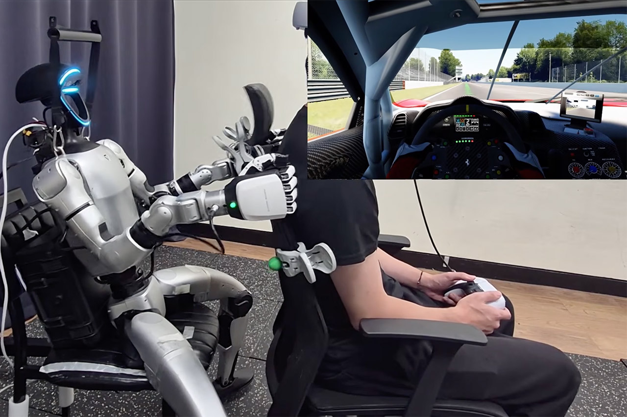 Humanoid Robot Haptic Feedback Racing Simulator HumanoidTurk