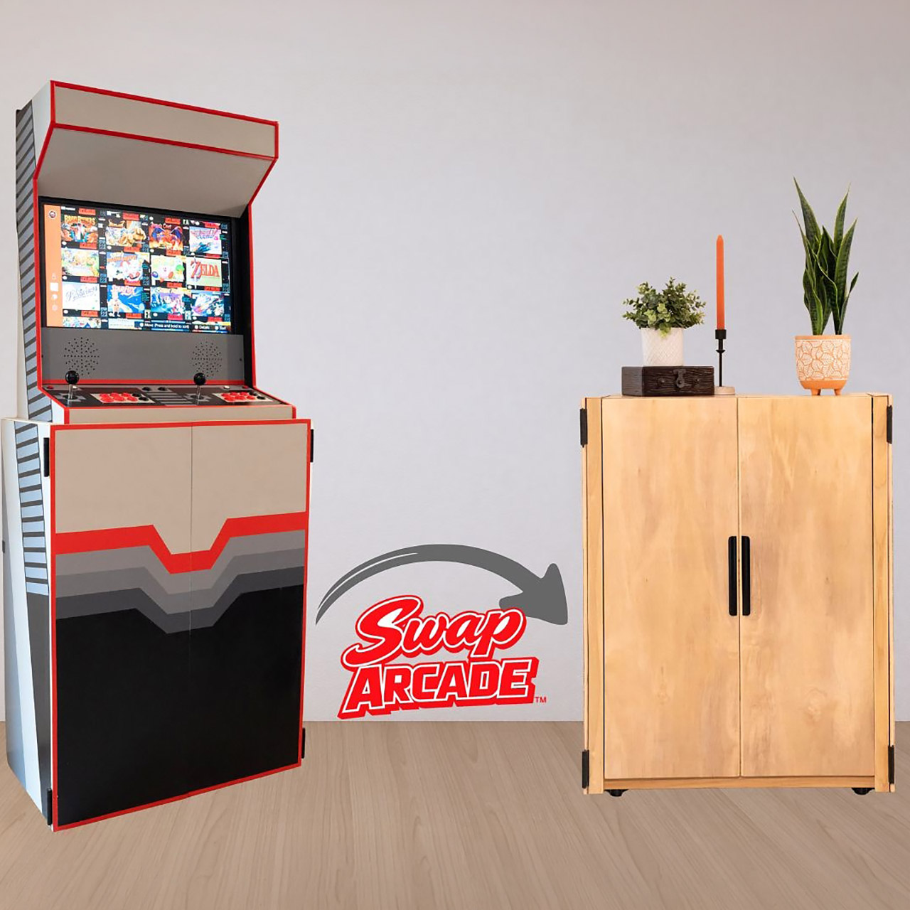 Swap Arcade System Transformable Furniture Cabinet