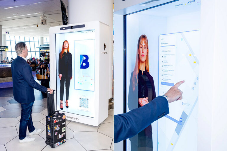 La Guardia Airport Proto AI Hologram Bridget