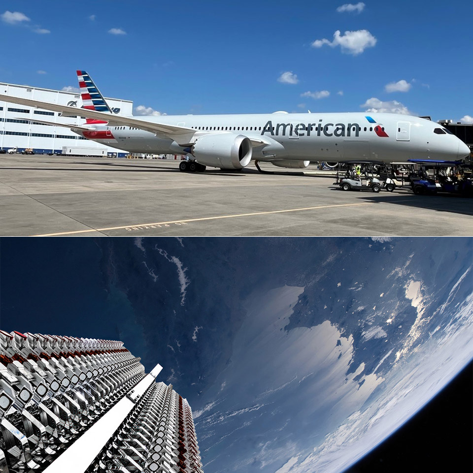 American Airlines Starlink WiFi