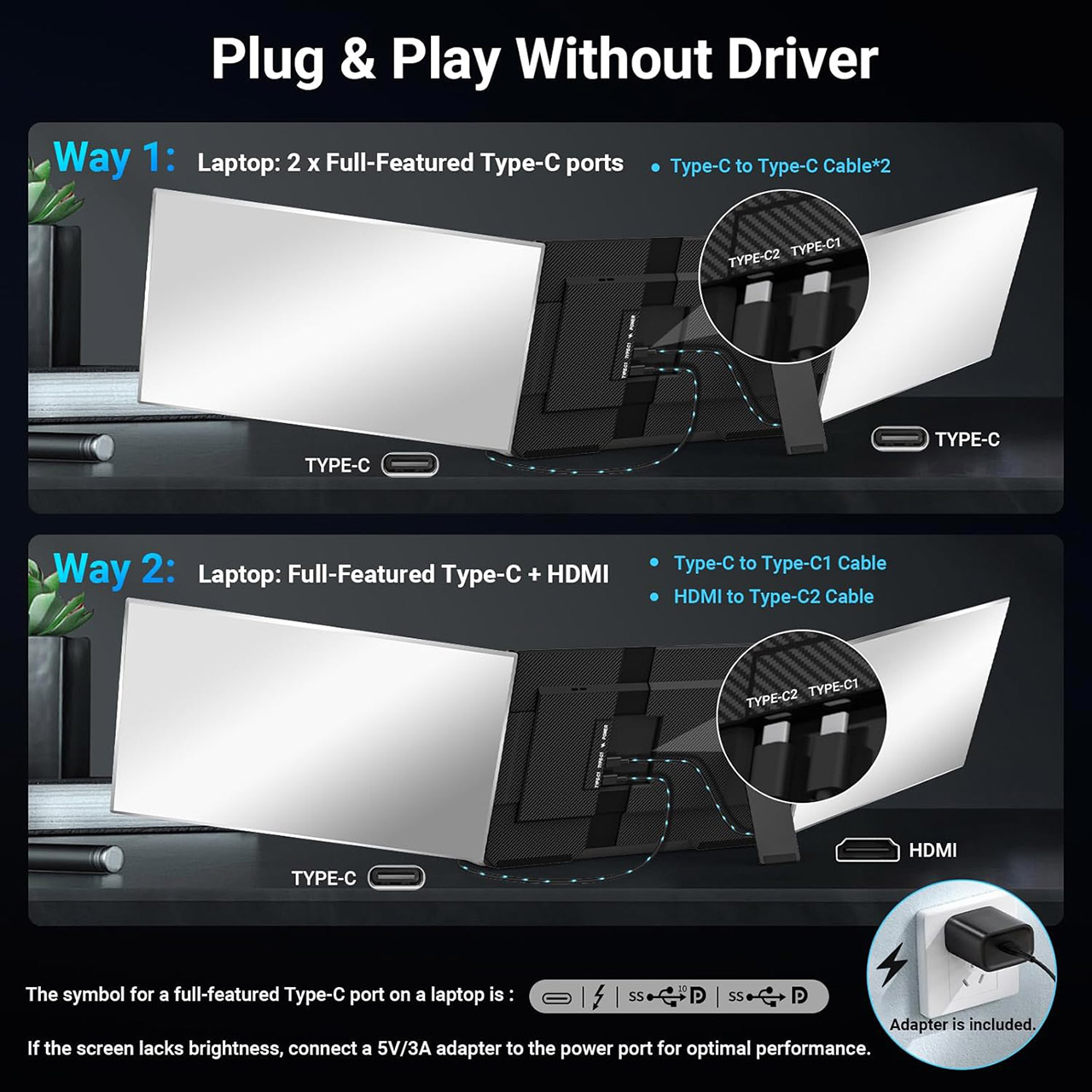 ZUMWALT P7 15.6" Laptop Screen Extender
