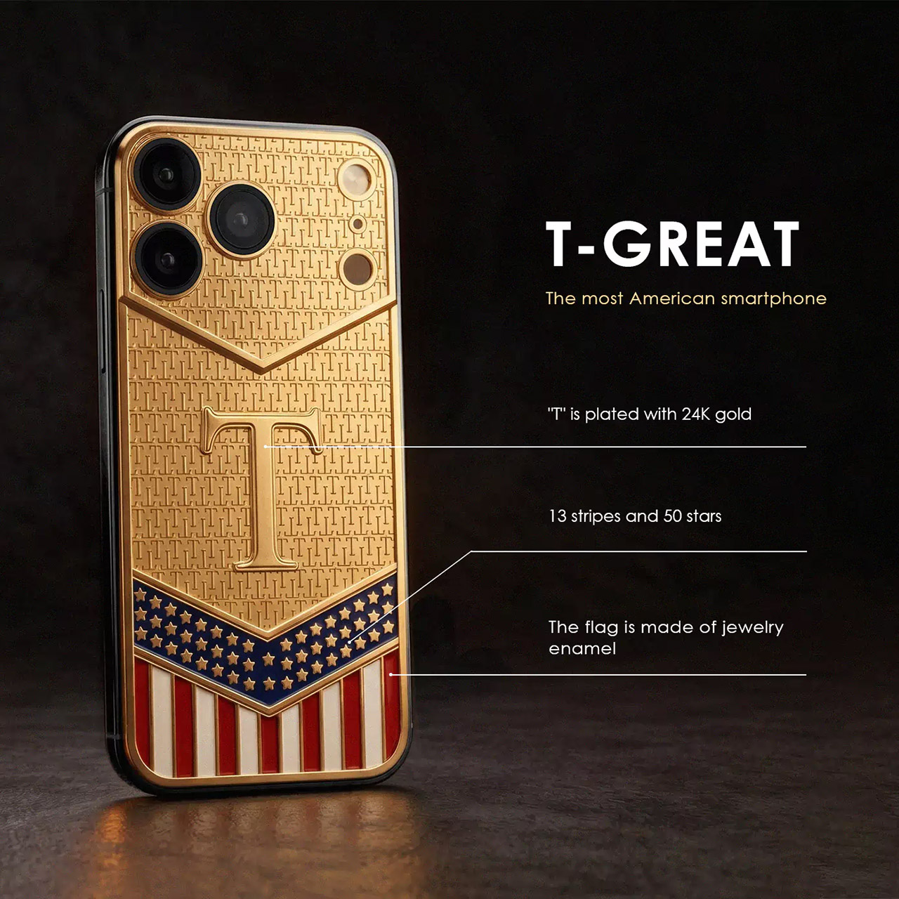 Caviar T-GREAT Trump Phone iPhone 17 Pro Max