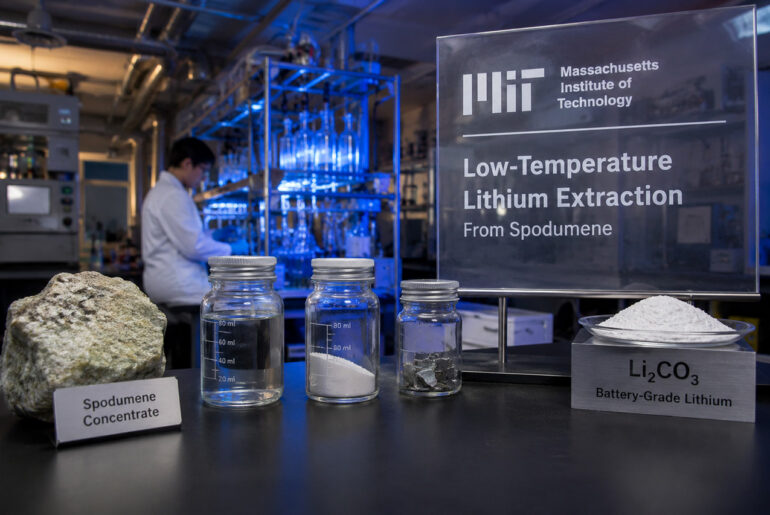 MIT Extract Lithium Mineral Rock