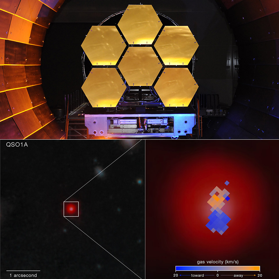 Webb Telescope QSO1 Supermassive Black Hole Before Galaxy