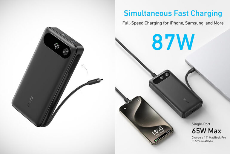 Anker 20,000mAh Travel Essential Power Bank Built-in Cable