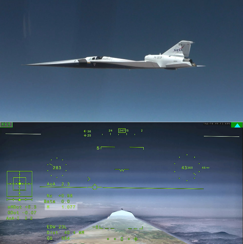NASA X-59 Quesst Lockheed Martin Supersonic Test