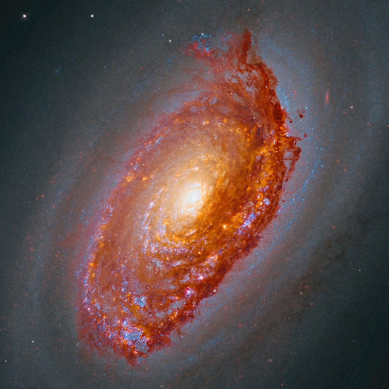 Hubble Webb Black Eye Galaxy Messier 64