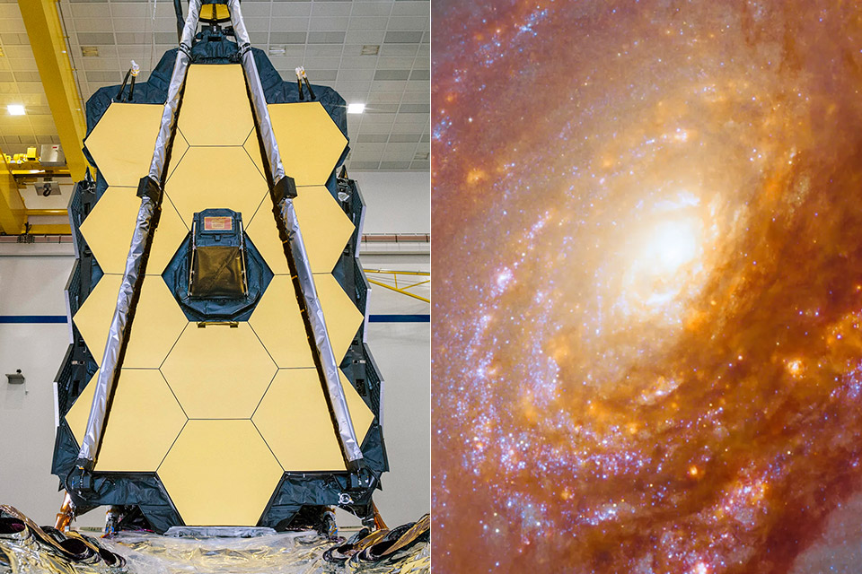 Hubble Webb Black Eye Galaxy Messier 64