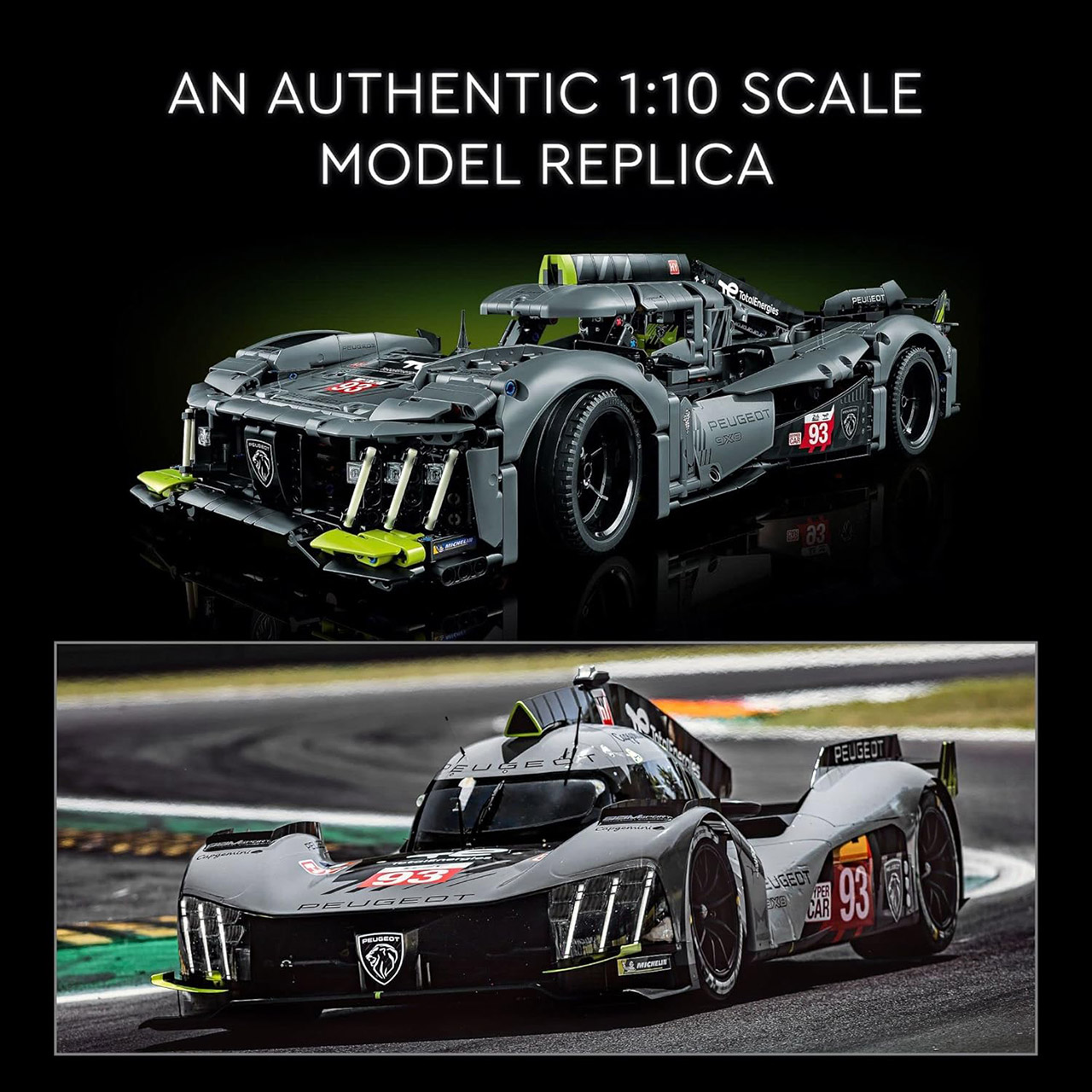 LEGO Peugeot 9X8 24H Le Mans Hybrid Hypercar Set 42156