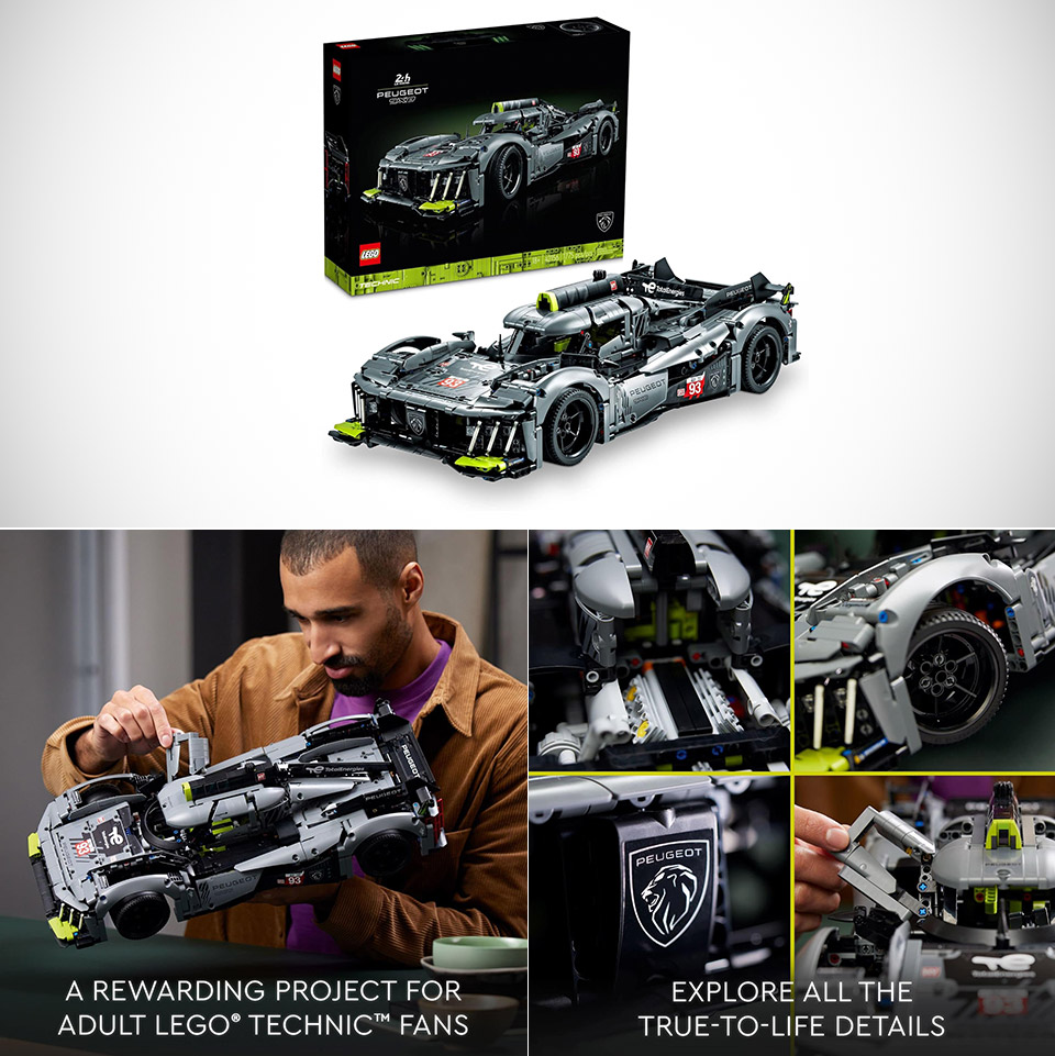 LEGO Peugeot 9X8 24H Le Mans Hybrid Hypercar Set 42156