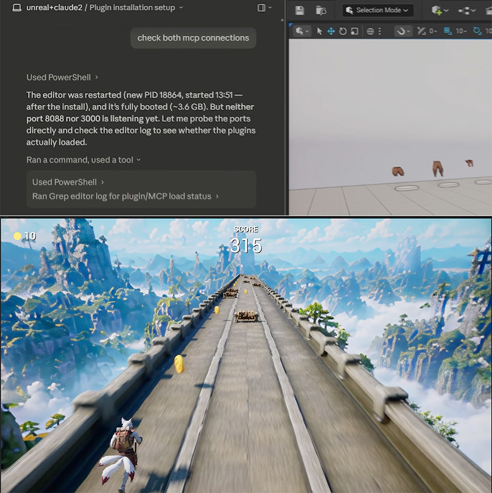 Claude Code Endless Runner Game Unreal Engine 5