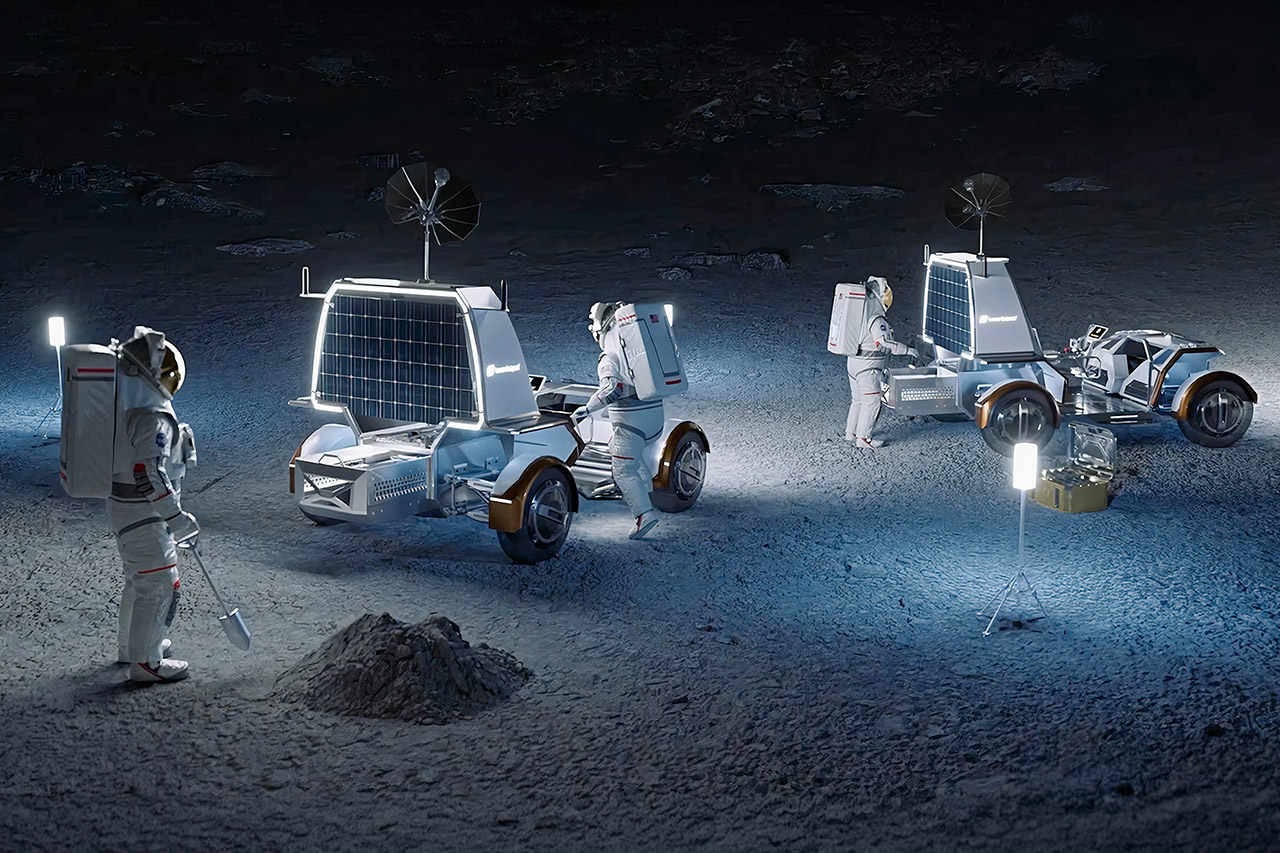 Lunar Outpost Pegasus Rover Moon NASA