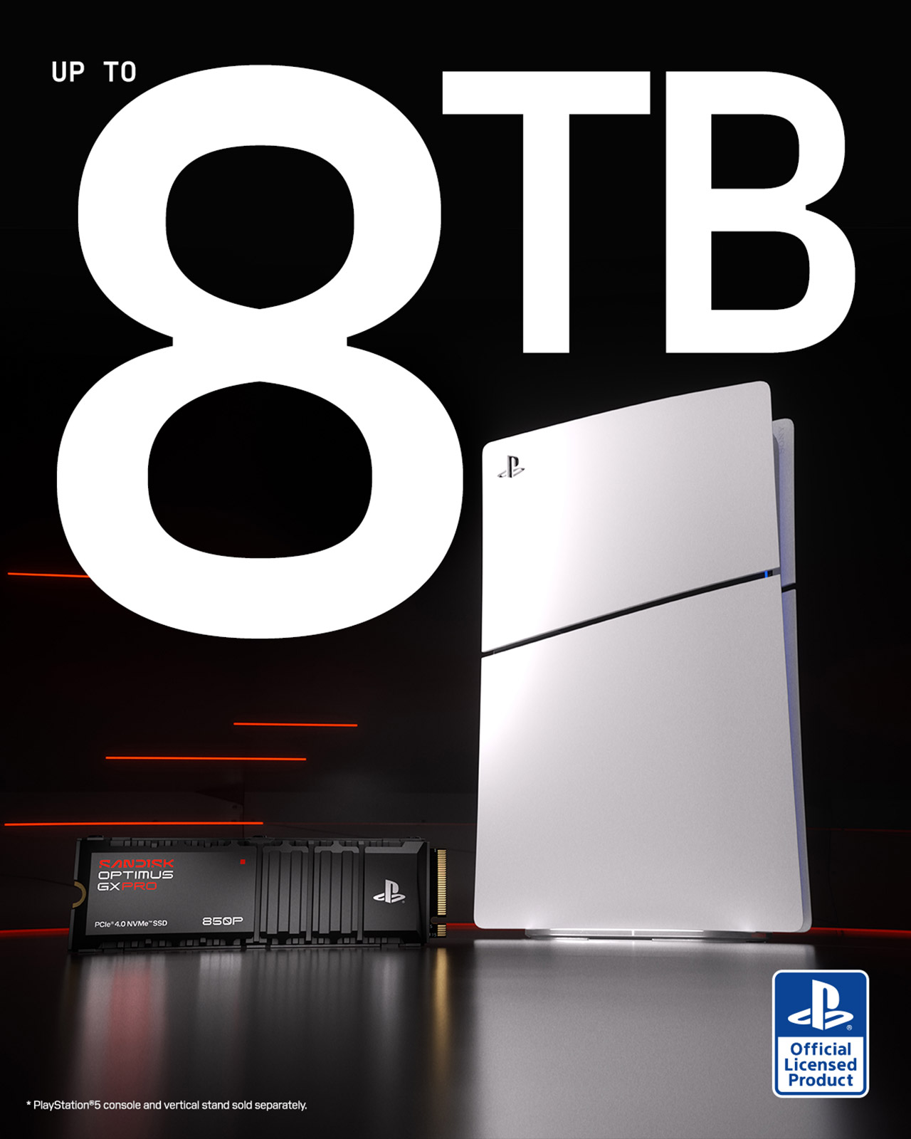 SanDisk Optimus GX Pro 850P NVMe SSD PS5 8TB