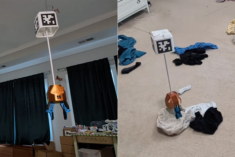 Ceiling-Mounted Crane Robot