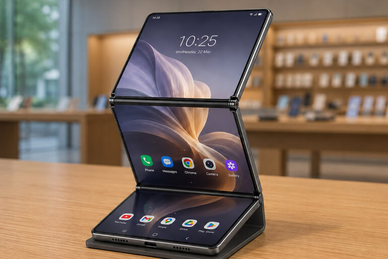 Huawei Vertical Tri-Fold Smartphone Patent Leak