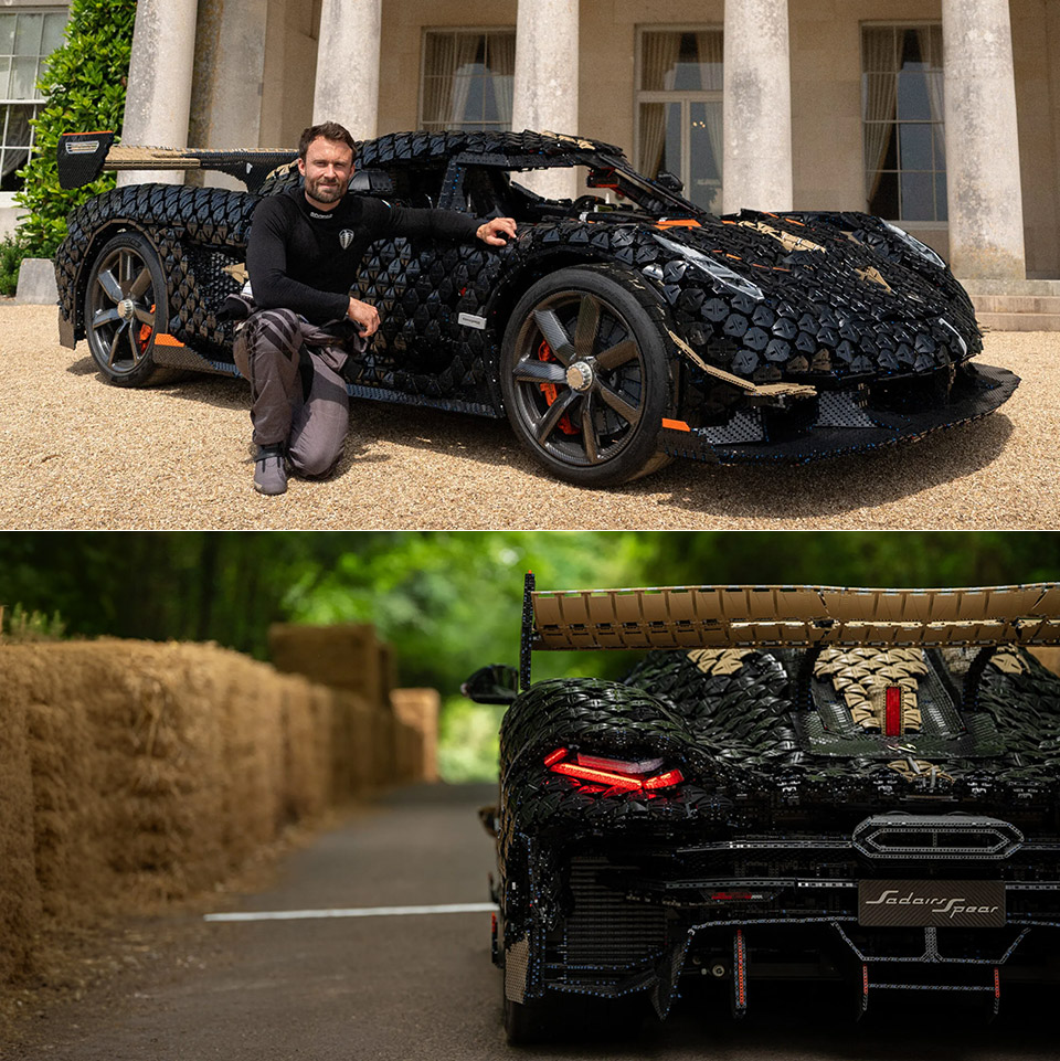 LEGO Builds a Life-Size Koenigsegg Sadair’s Spear Megacar That Hits 69 MPH