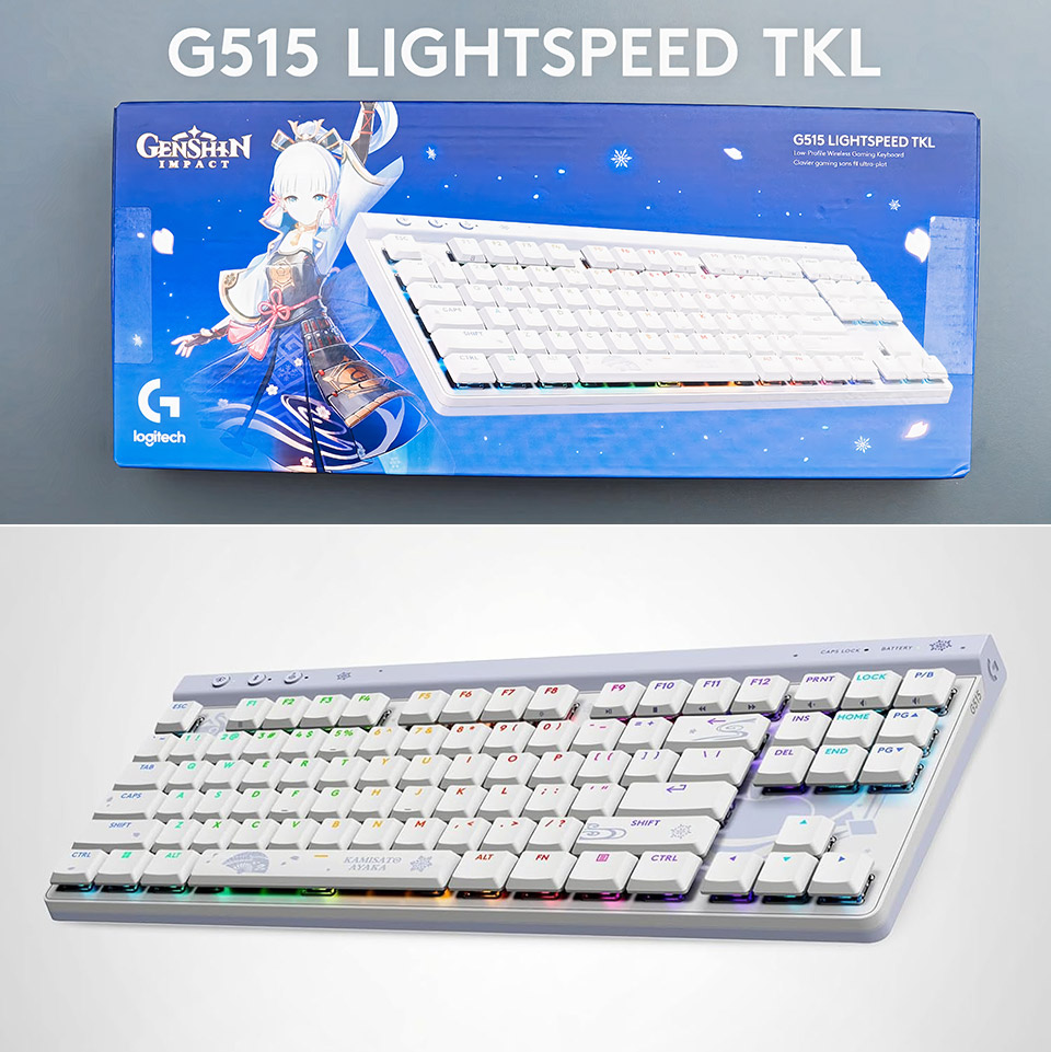 Logitech G515 Wireless Gaming Keyboard TKL Kamisato Ayaka Special Edition