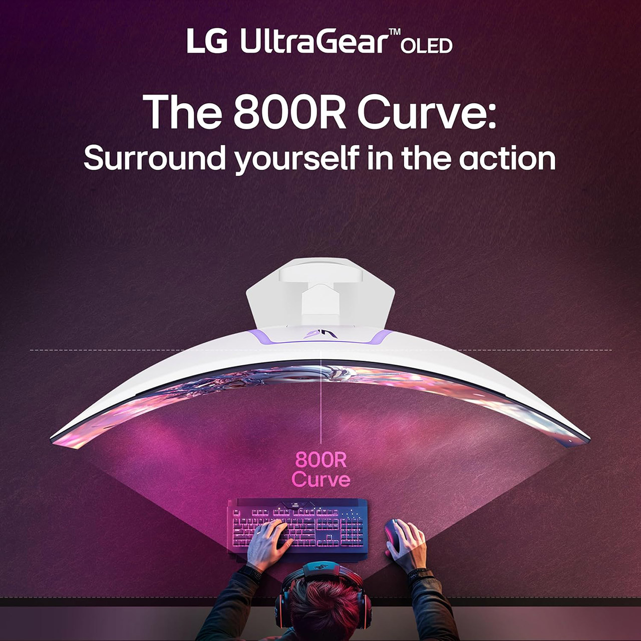 LG UltraGear 39GX90SA-W 39" Curved OLED Gaming Monitor