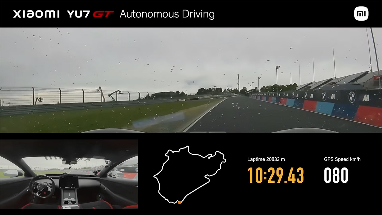 Xiaomi YU7 GT Autonomous Driving Record Lap Nurburgring