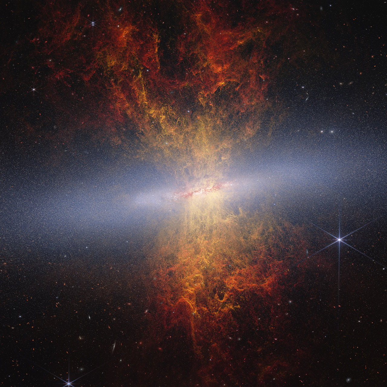 James Webb Space Telescope M82 Cigar Galaxy