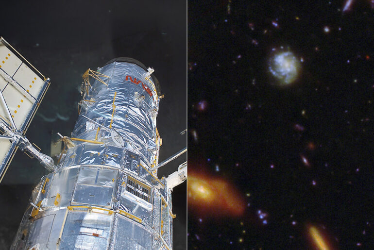Hubble Ancient Galaxy MXDFz4.4 Early Big Bang