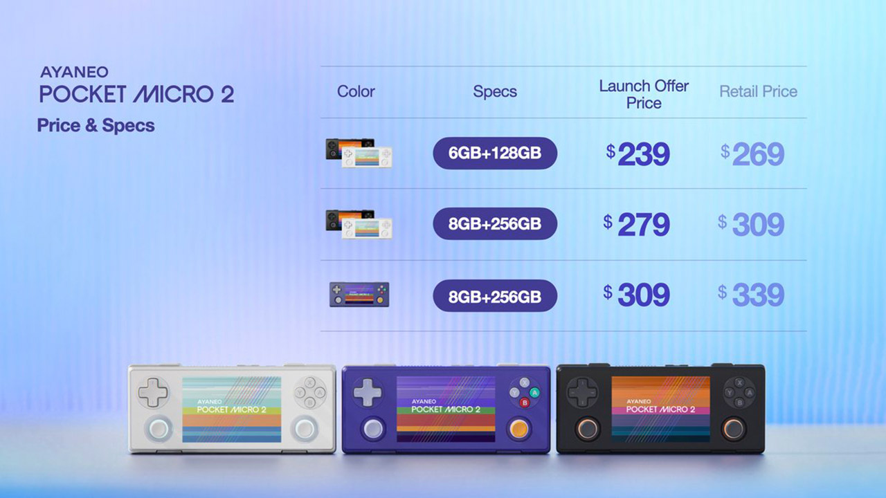 AYANEO Pocket MICRO 2 Retro Handheld Launch