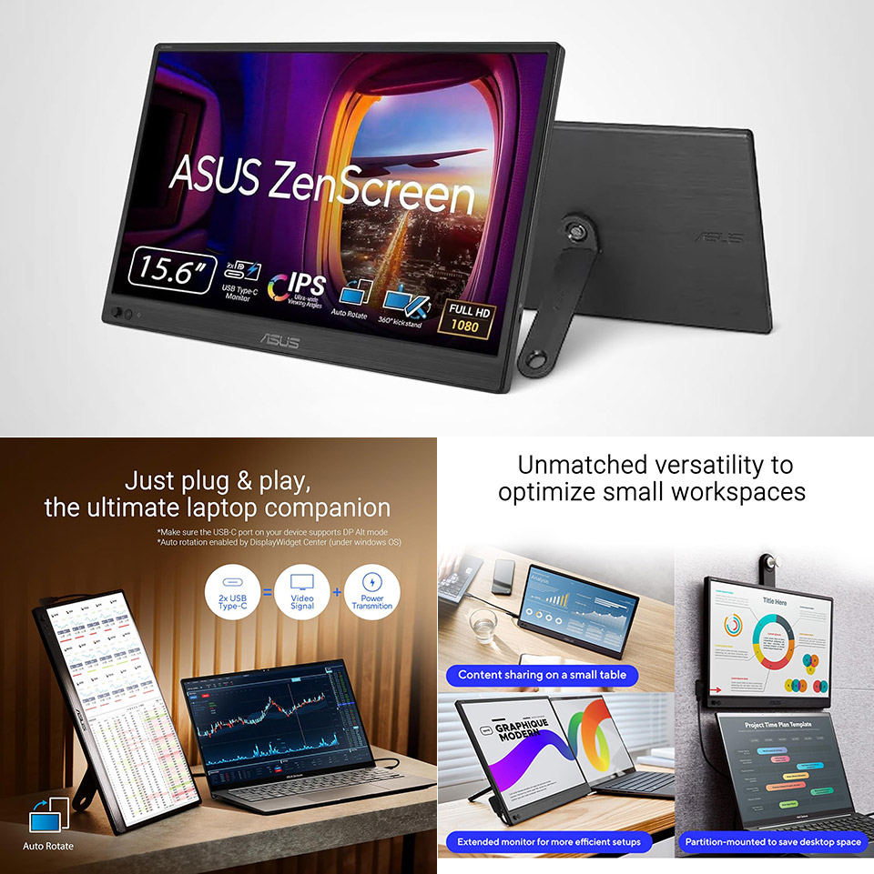 ASUS ZenScreen 15.6" Portable Monitor MB169CK