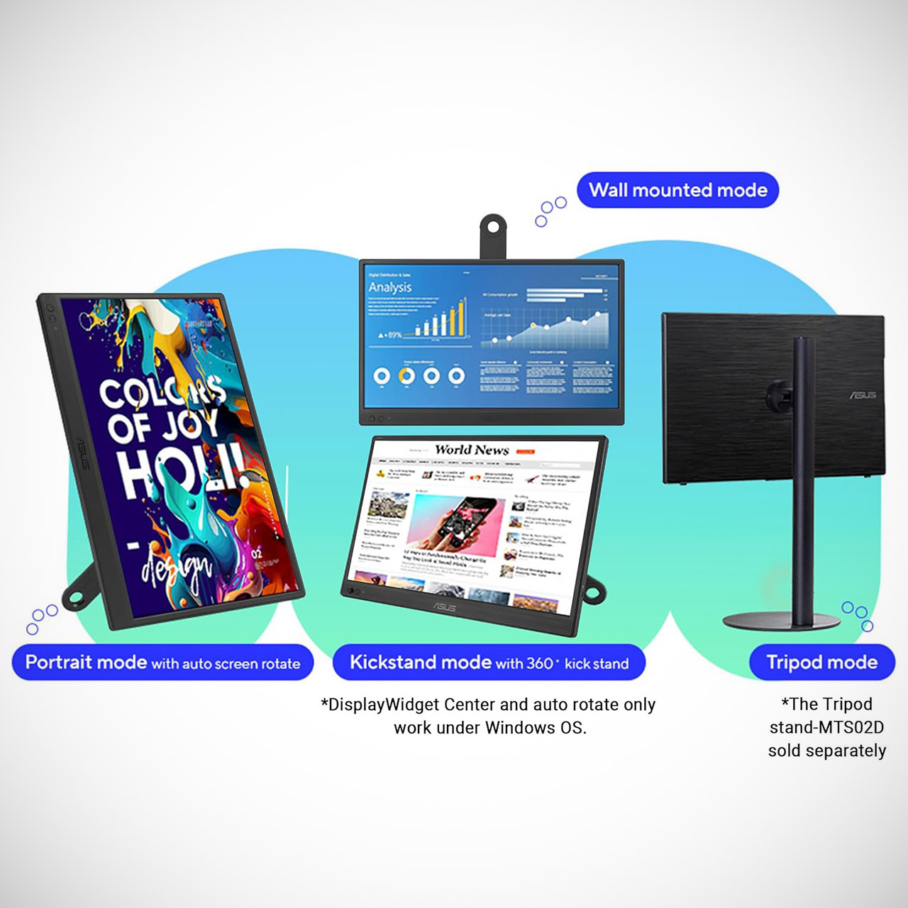ASUS ZenScreen 15.6" Portable Monitor MB169CK