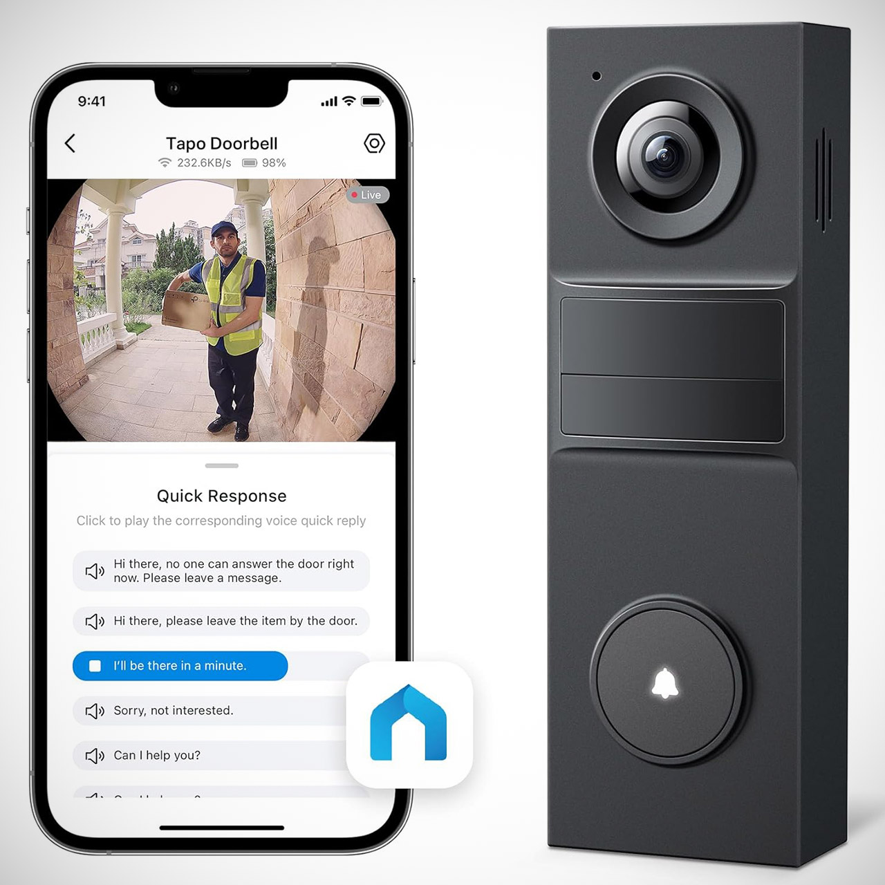 TP-Link Tapo D205 2K Video Doorbell