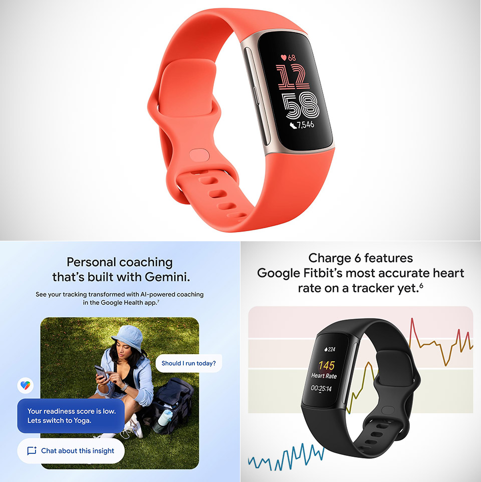 Fitbit Charge 6 Fitness Tracker Health Wearable