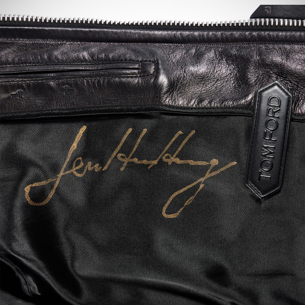 Jensen Huang Tom Ford Leather Jacket Signed Auction