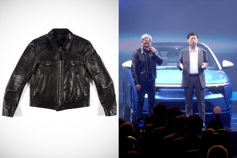 Jensen Huang Tom Ford Leather Jacket Signed Auction