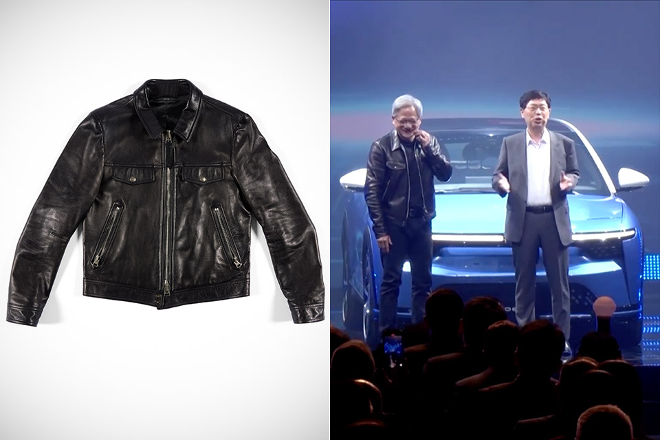 Jensen Huang Tom Ford Leather Jacket Signed Auction