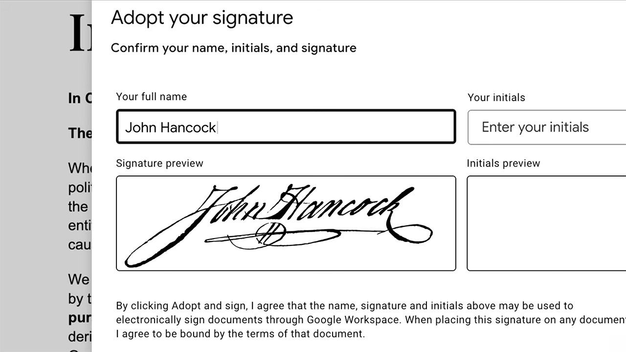 Google Workspace Founding Fathers AI Co-Editing Commercial