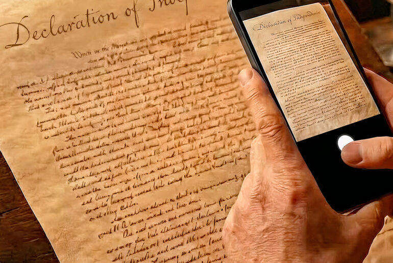 Google Workspace Founding Fathers AI Co-Editing Commercial
