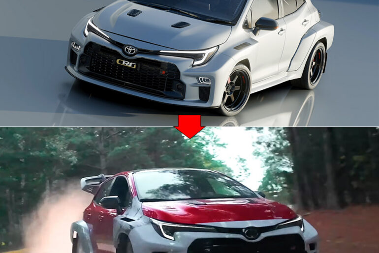 3D-Printed Body Kit Toyota Corolla GR Rally Car